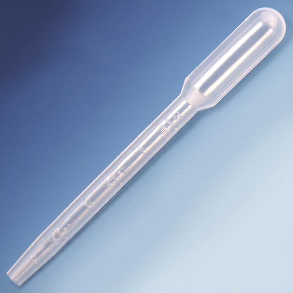 Globe Scientific Transfer Pipet, Wide Bore, Large Bulb, 124mm, 500/Dispenser Box Image